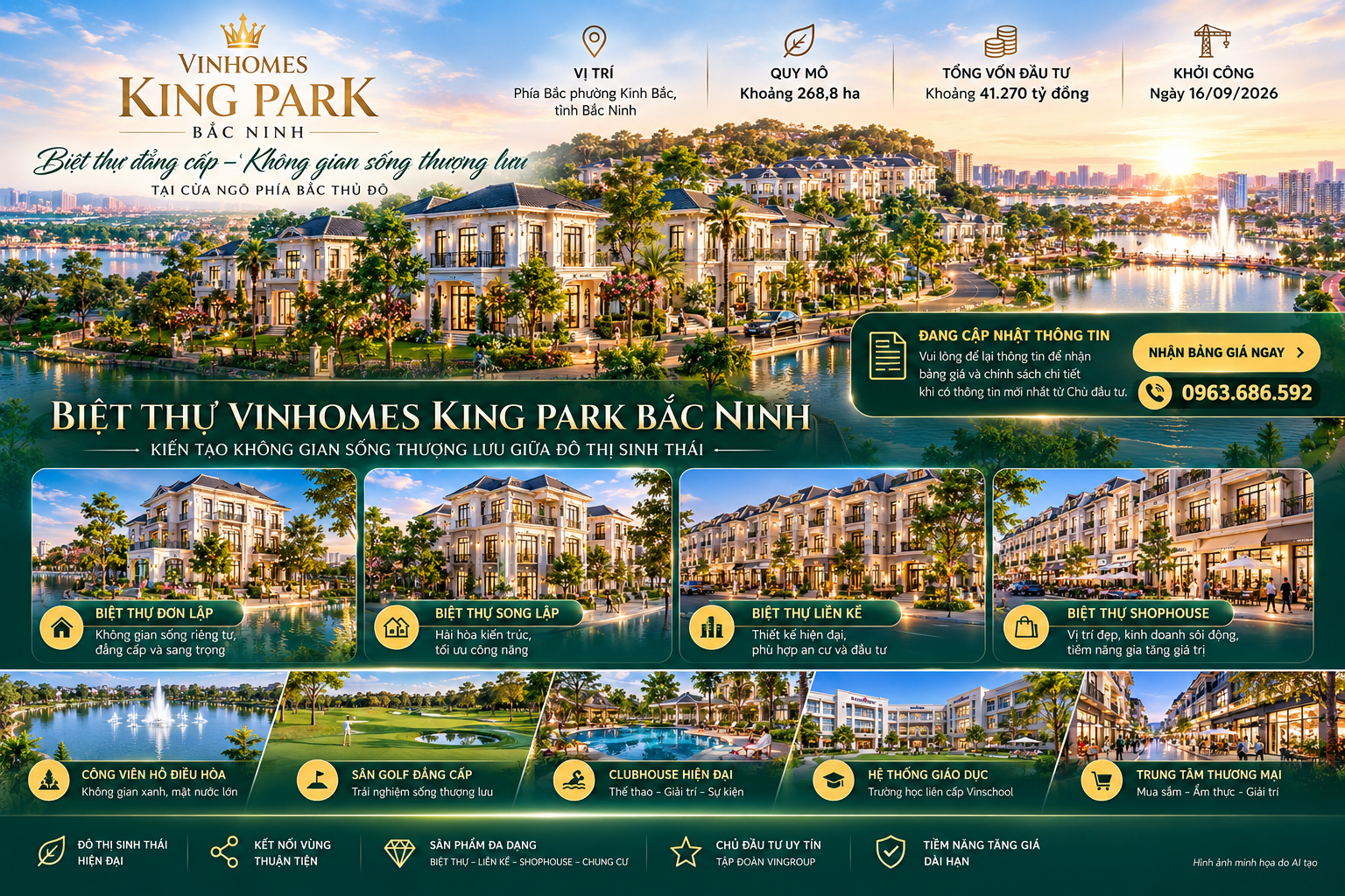 Biệt thự Vinhomes King Park Bắc Ninh - hình ảnh minh họa