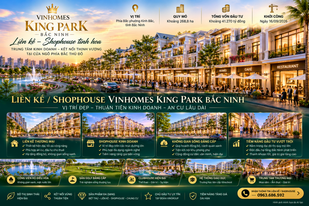 Liền kề Vinhomes King Park Bắc Ninh – Thông tin cập nhật 2026